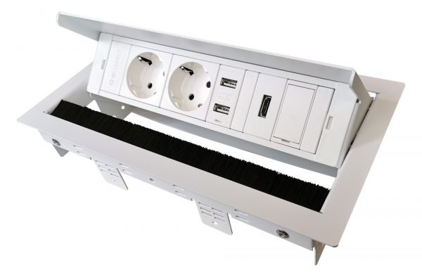 Выдвижной блок IB Connect Box 2x220+2xUSB-зарядное+HDMI. Белый 