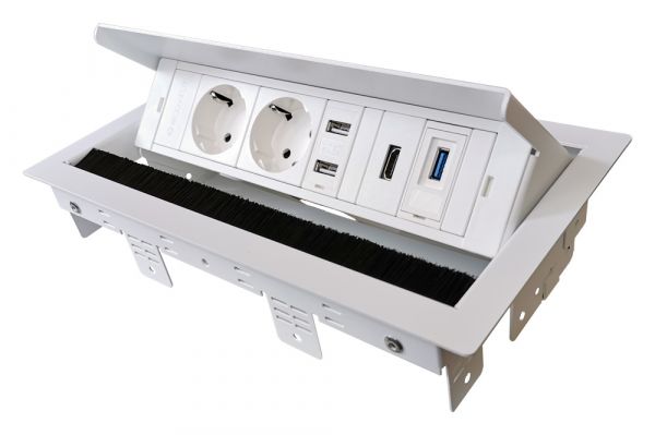 Выдвижной блок IB Connect Box 2x220+2xUSB-зарядное+HDMI+USB 3.0. Белый 