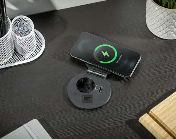 Блок GTV Charger Plus 230+USB-AC + беспроводная Qi + сменные USB-A, RJ45, HDMI