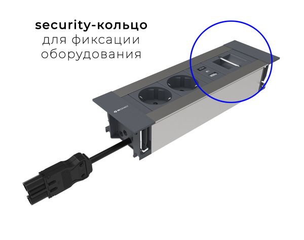 Врізний блок розеток IB Connect Intro 2x230+USB-A зарядне