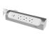Угловой блок Legrand 3x230+USB-AC. Белый/алюминий