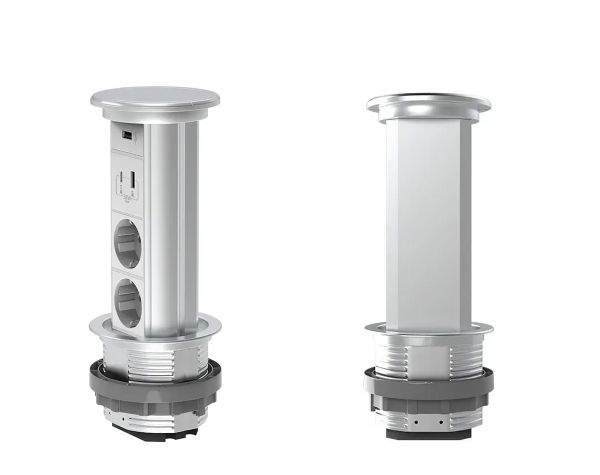Выдвижной блок LIVOLO 2x230+USB-A+USB-AC