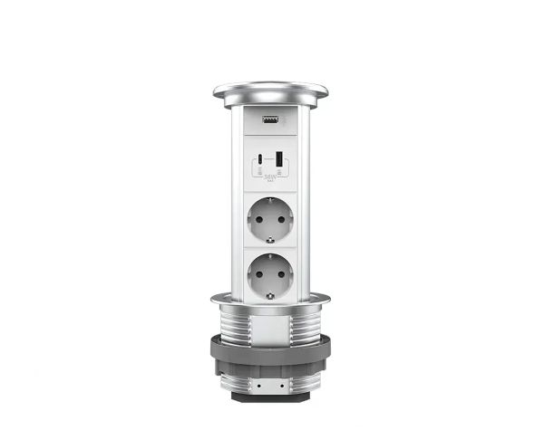 Выдвижной блок LIVOLO 2x230+USB-A+USB-AC