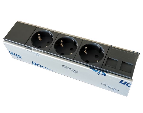 Блок розеток накладной Simon Ofiblock Compact 3x220+2xRJ45