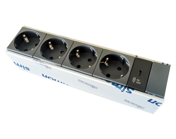Блок накладной Simon Ofiblock Compact 4x220+USB-C 20W 