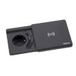 Врезная розетка EVOline Square80 230+USB-A. Беспроводная зарядка Qi