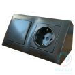 Кутовий накладний блок розеток Simon Premium CornerBox 230 + вимикач