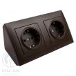 Угловая накладная розетка Simon Premium CornerBox 2x230