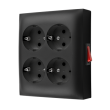 Блок розеток накладний Simon Aquaclick 4х220 + вимикач